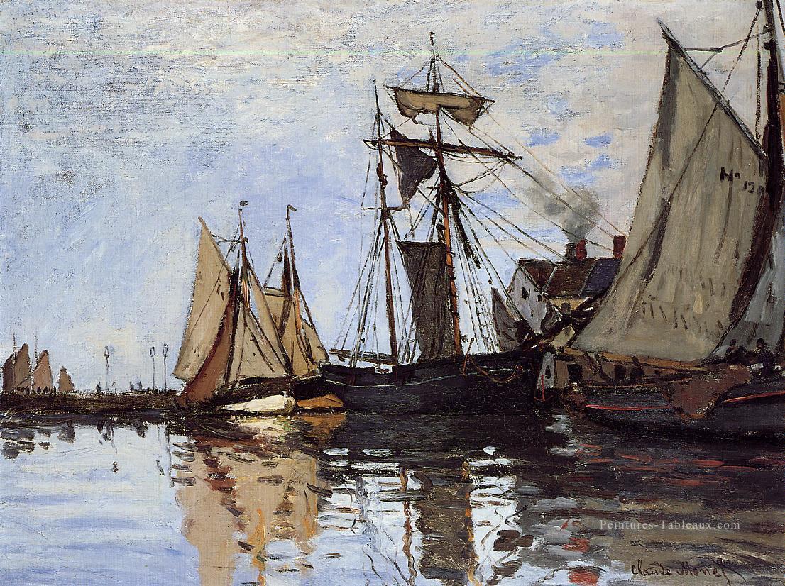 Bateaux dans le port de Honfleur Claude Monet Peintures à l'huile